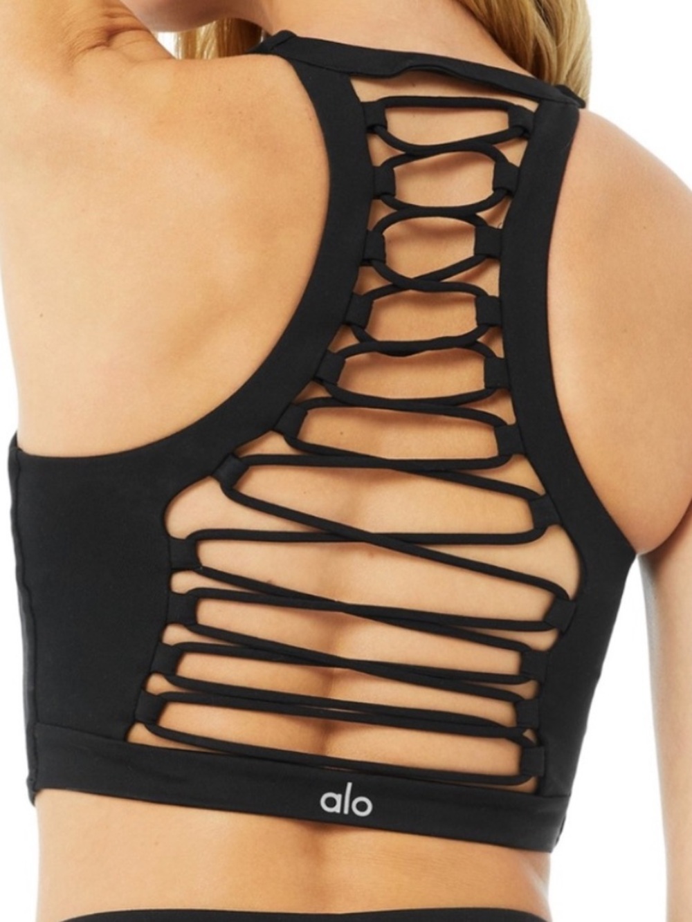 ALO YOGA Movement Bra in Black - Picture 7 of 15